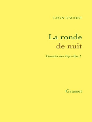 cover image of La ronde de nuit